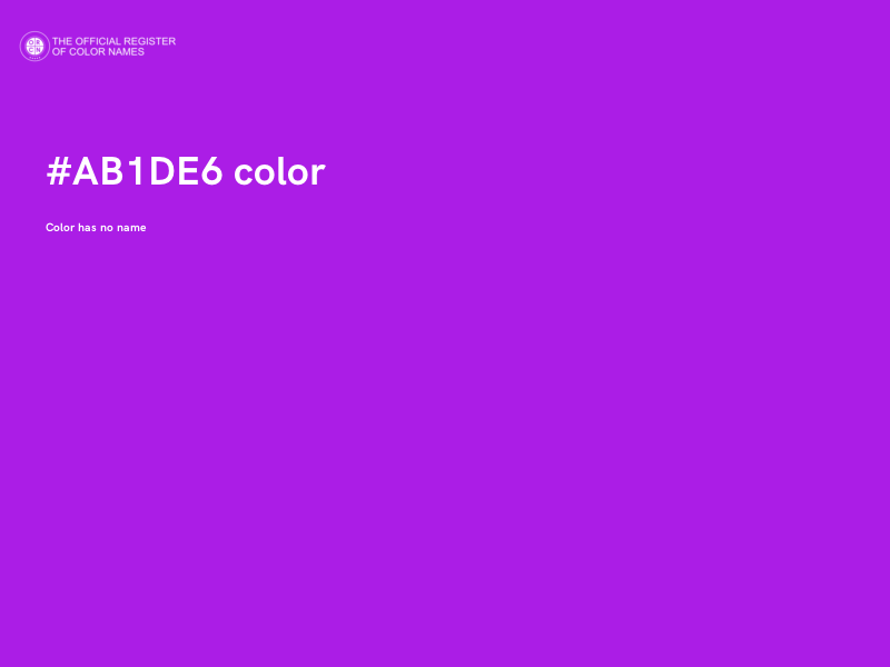 #AB1DE6 color image