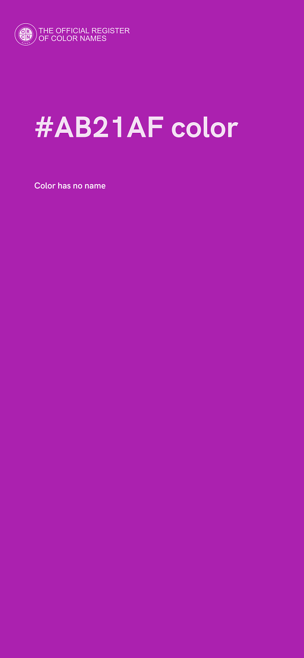 #AB21AF color image