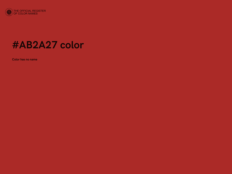 #AB2A27 color image