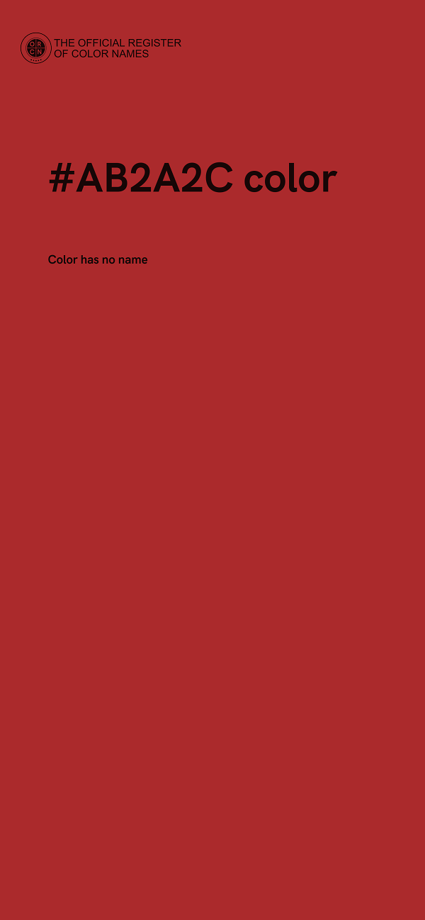 #AB2A2C color image