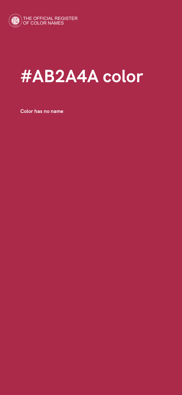 #AB2A4A color image