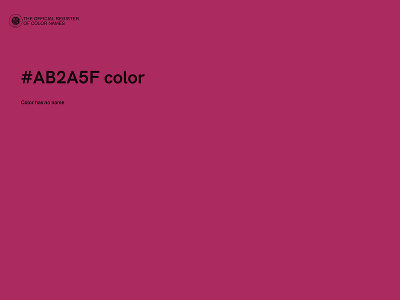 #AB2A5F color image