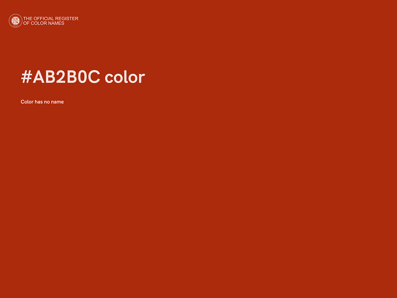 #AB2B0C color image