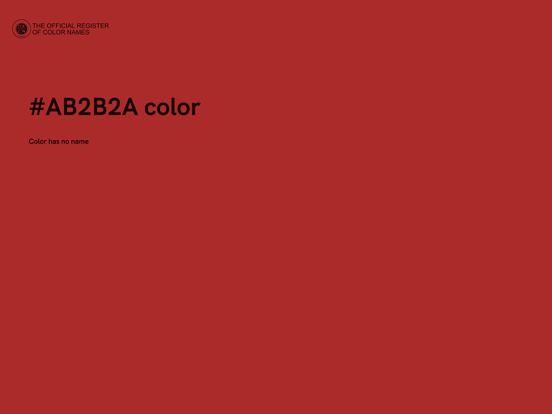 #AB2B2A color image