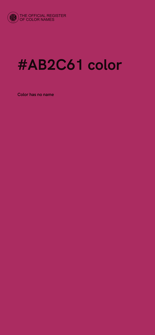 #AB2C61 color image