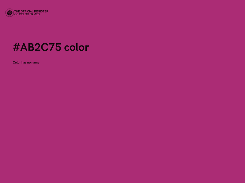 #AB2C75 color image