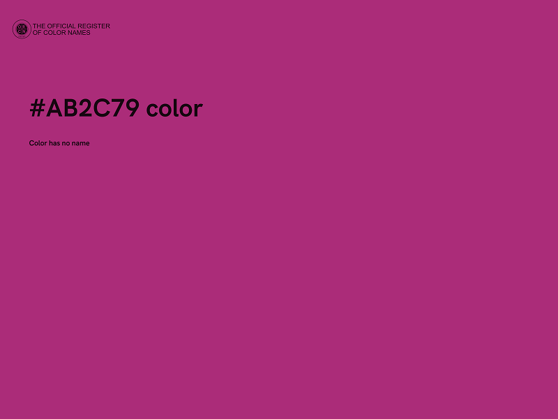#AB2C79 color image