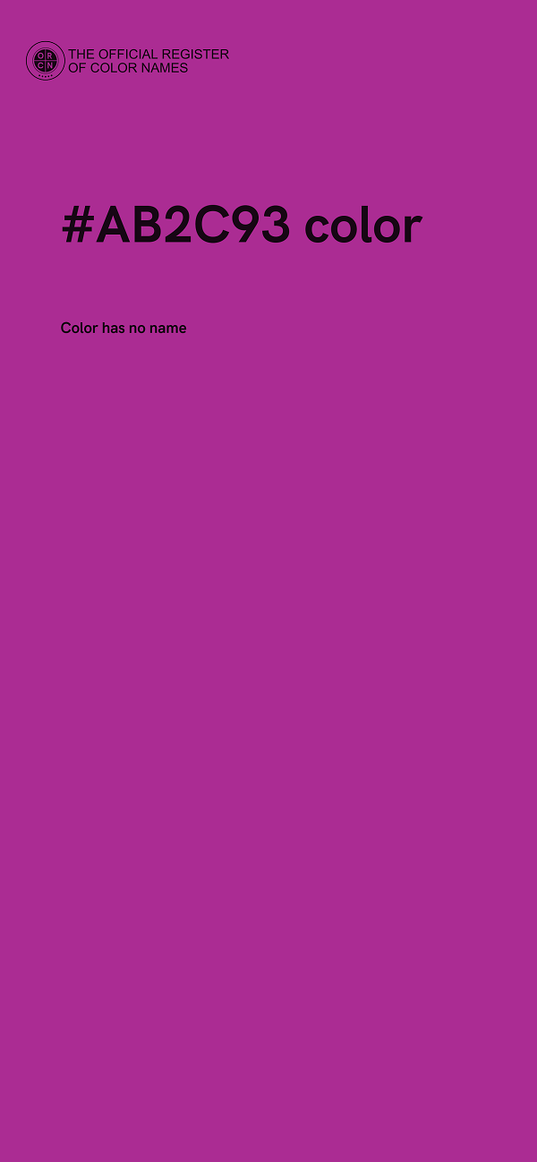#AB2C93 color image