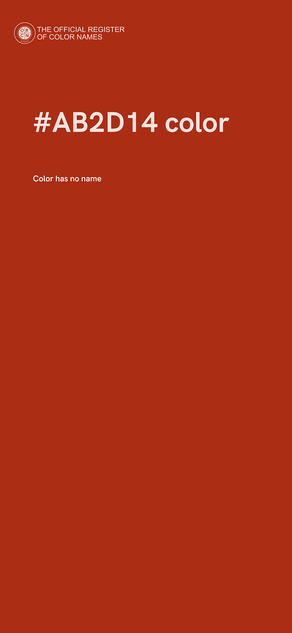 #AB2D14 color image