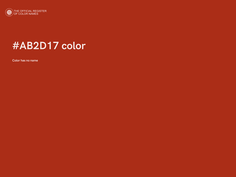 #AB2D17 color image