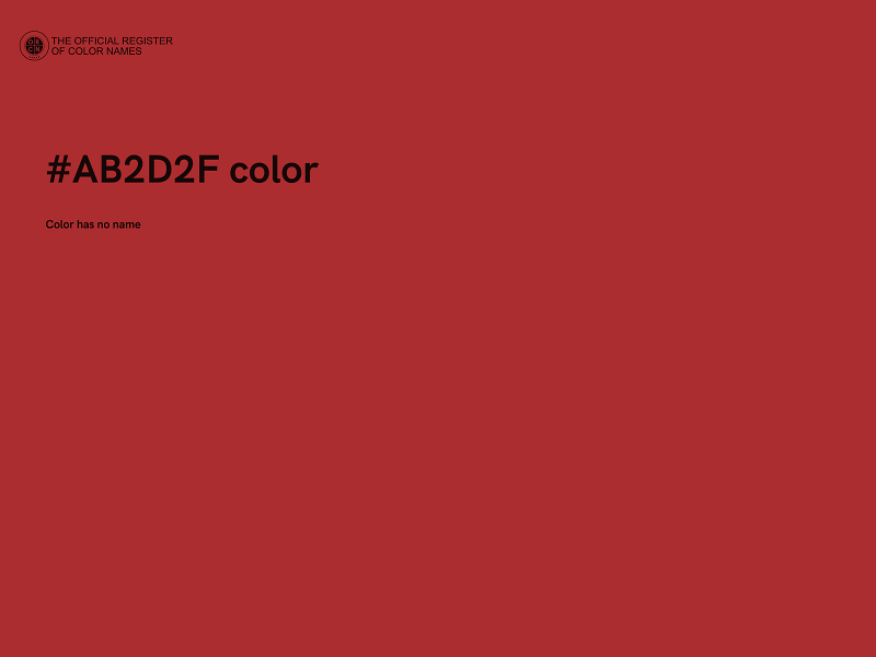 #AB2D2F color image