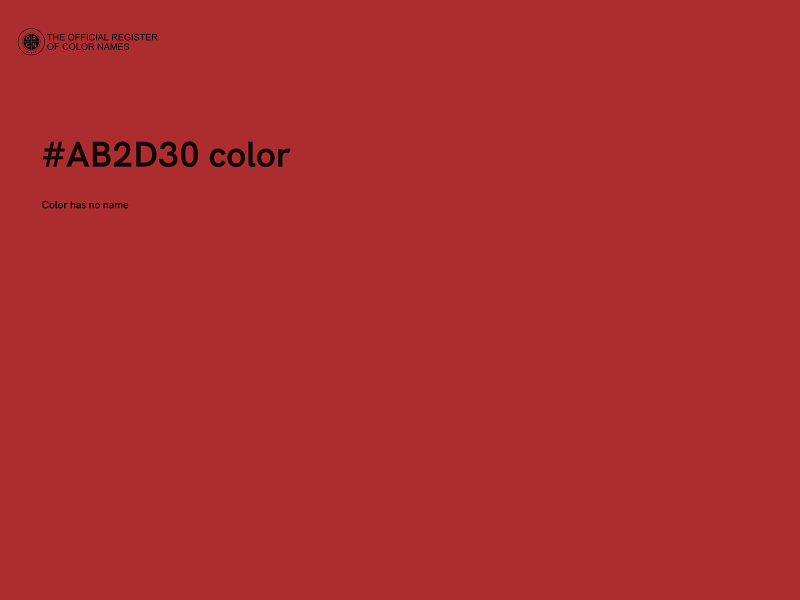 #AB2D30 color image