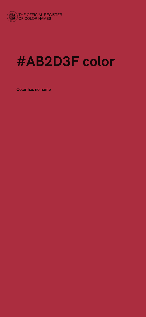 #AB2D3F color image