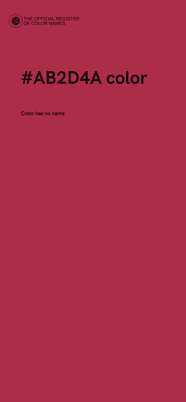 #AB2D4A color image
