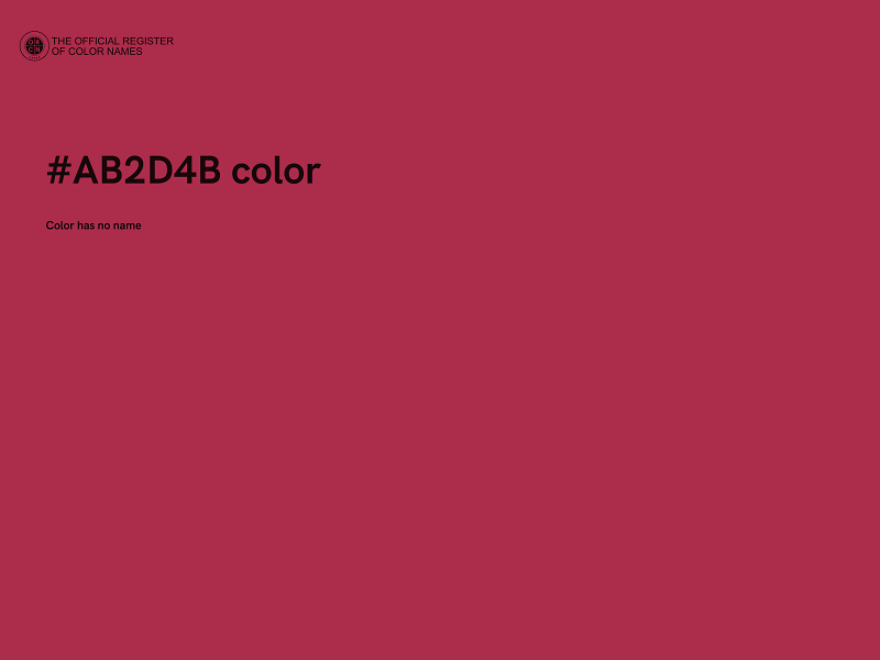 #AB2D4B color image