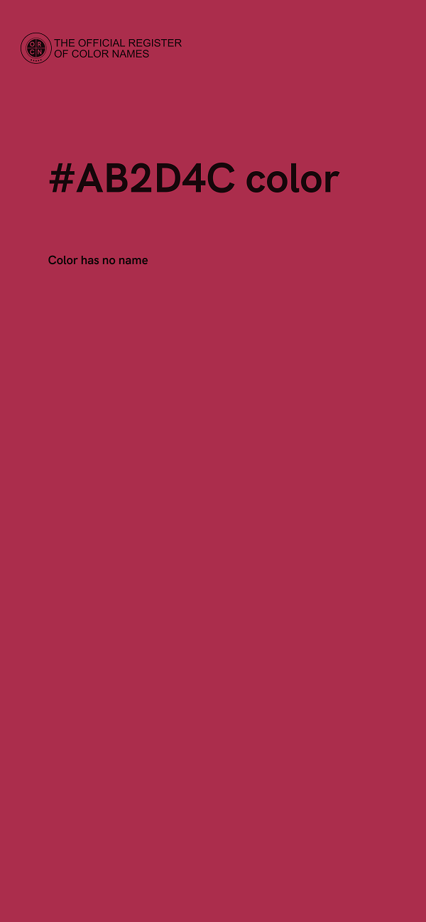 #AB2D4C color image