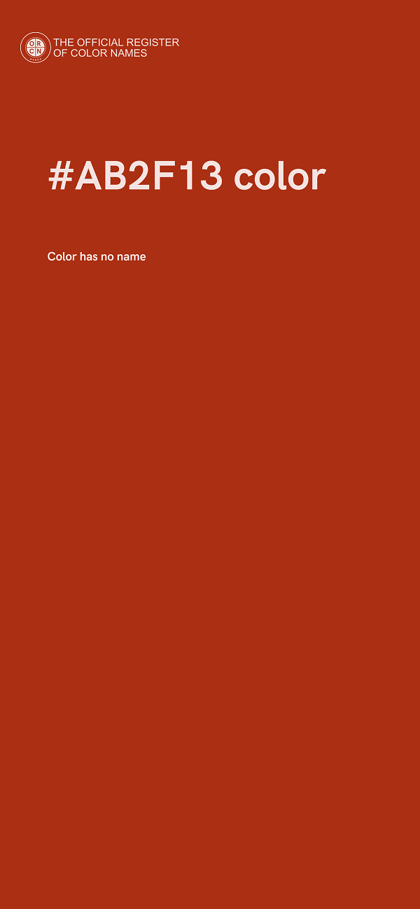 #AB2F13 color image