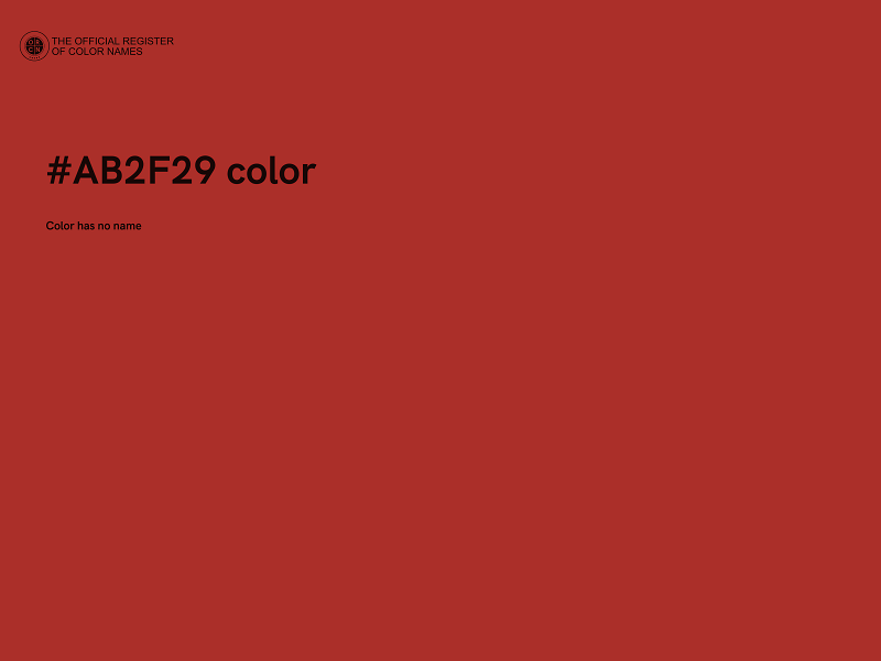 #AB2F29 color image