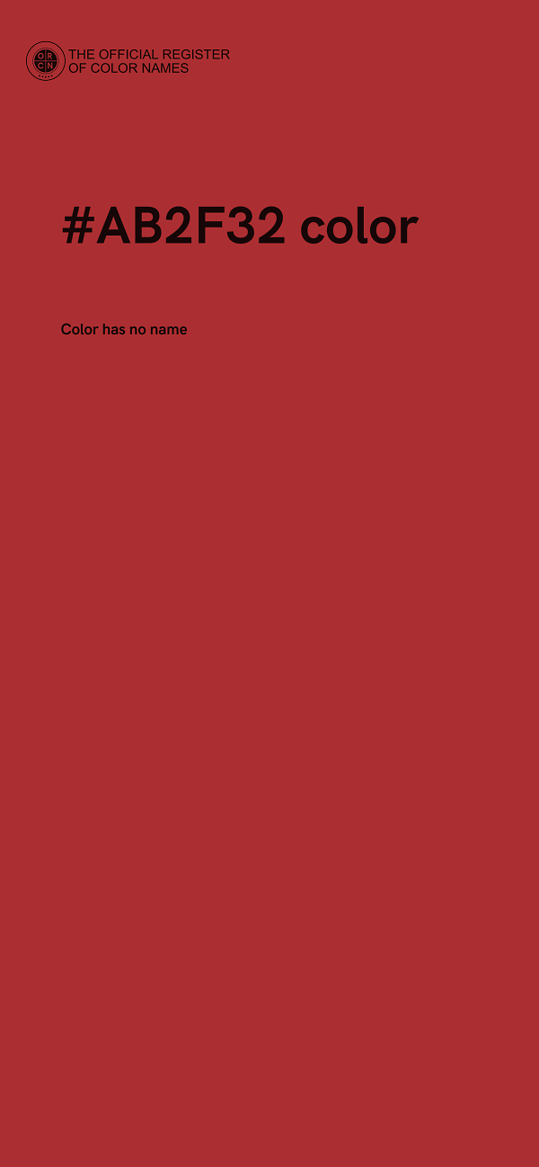 #AB2F32 color image
