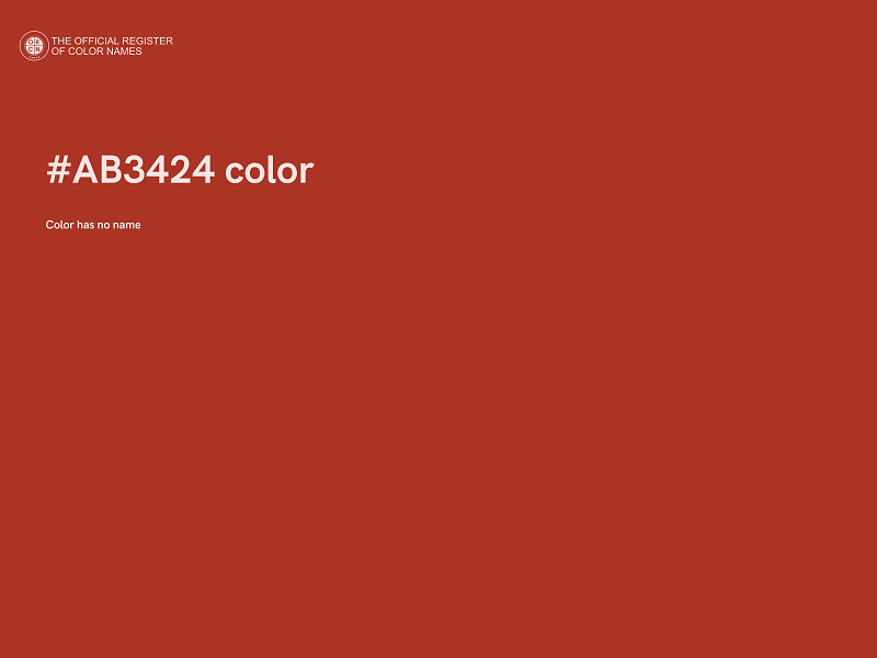 #AB3424 color image