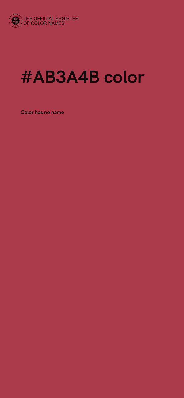 #AB3A4B color image