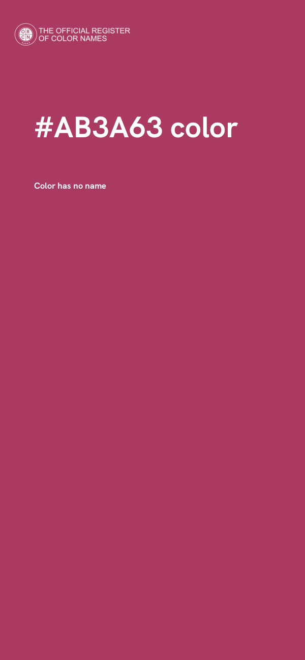 #AB3A63 color image