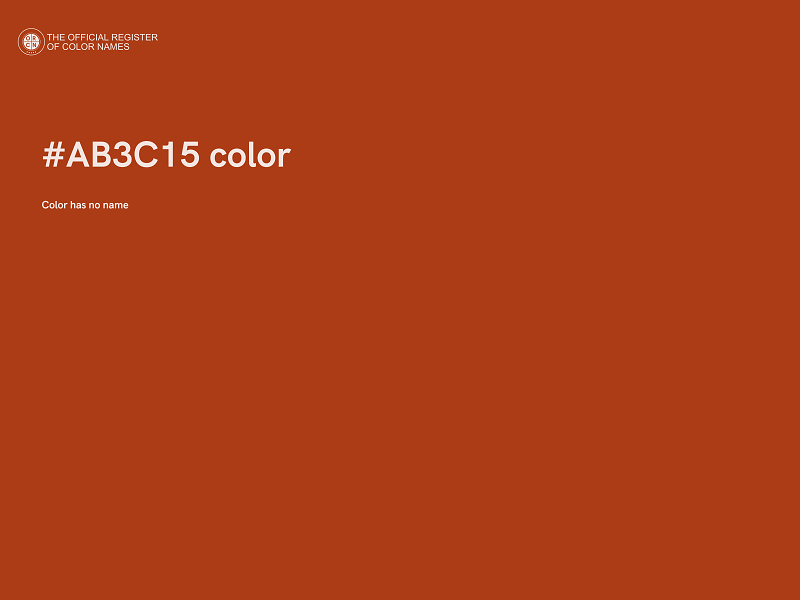 #AB3C15 color image