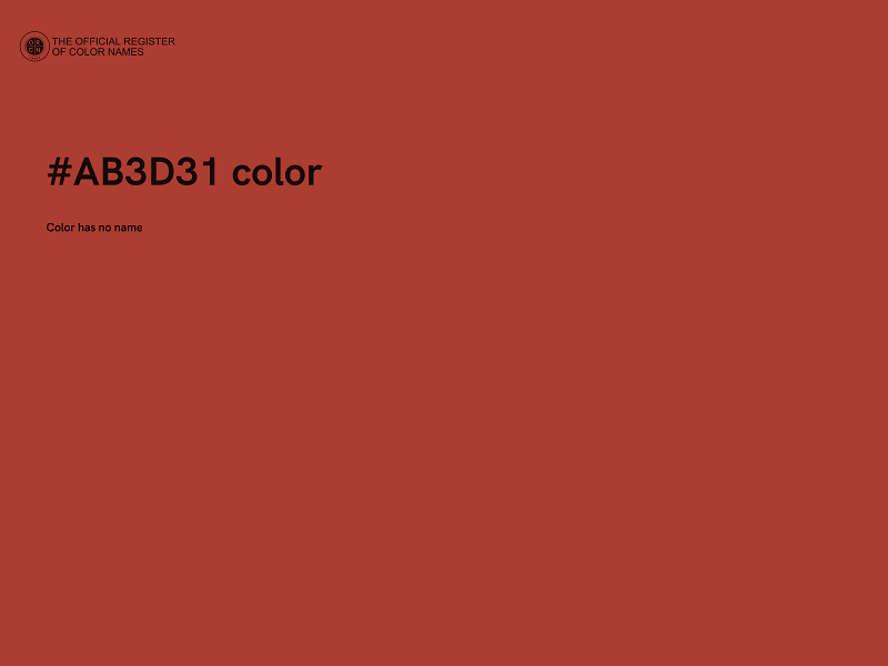 #AB3D31 color image