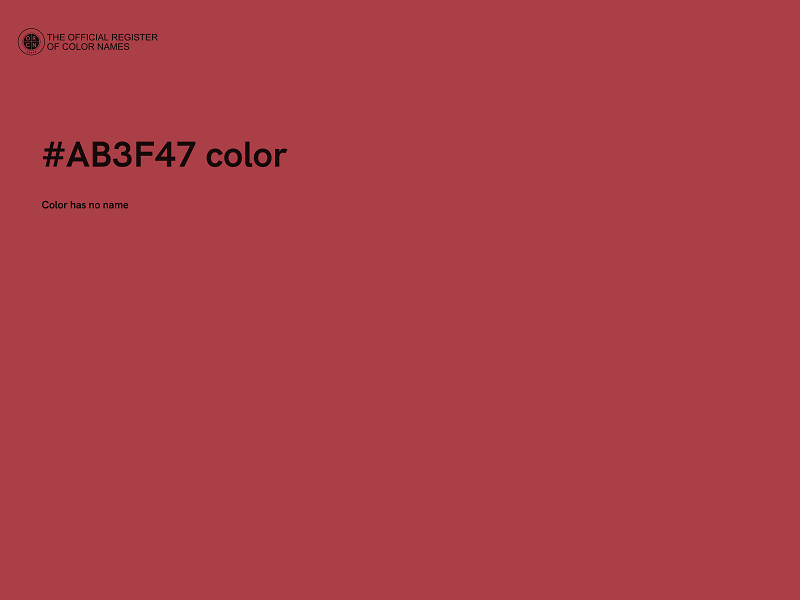 #AB3F47 color image