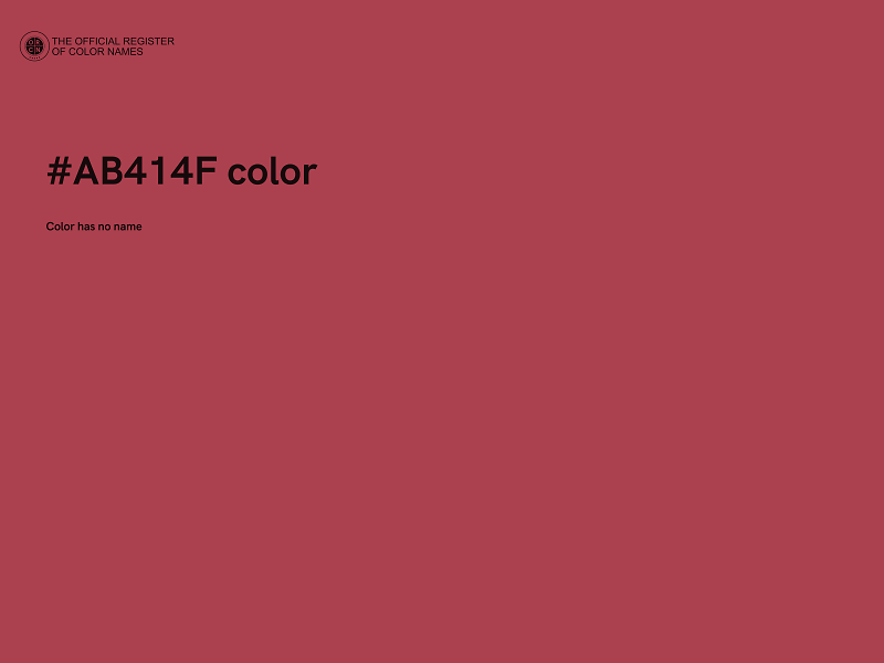 #AB414F color image