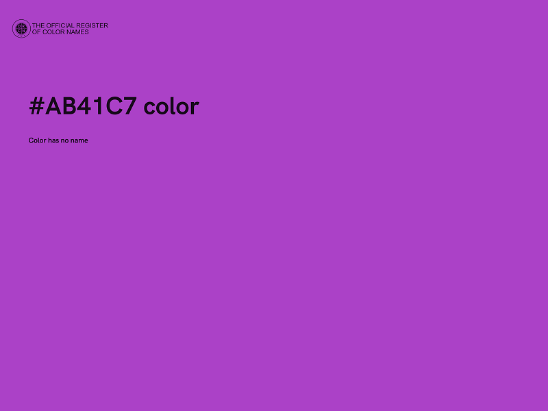 #AB41C7 color image