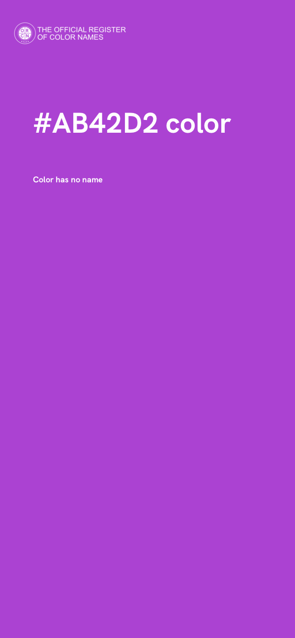 #AB42D2 color image