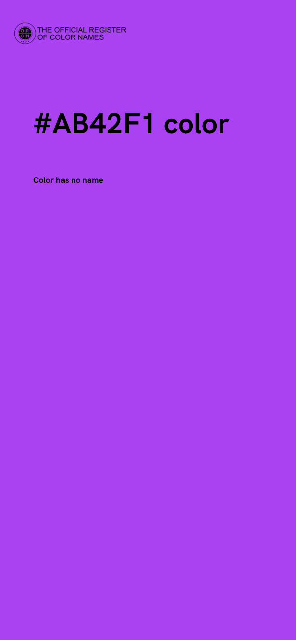 #AB42F1 color image