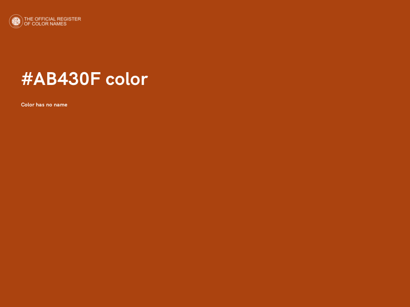 #AB430F color image
