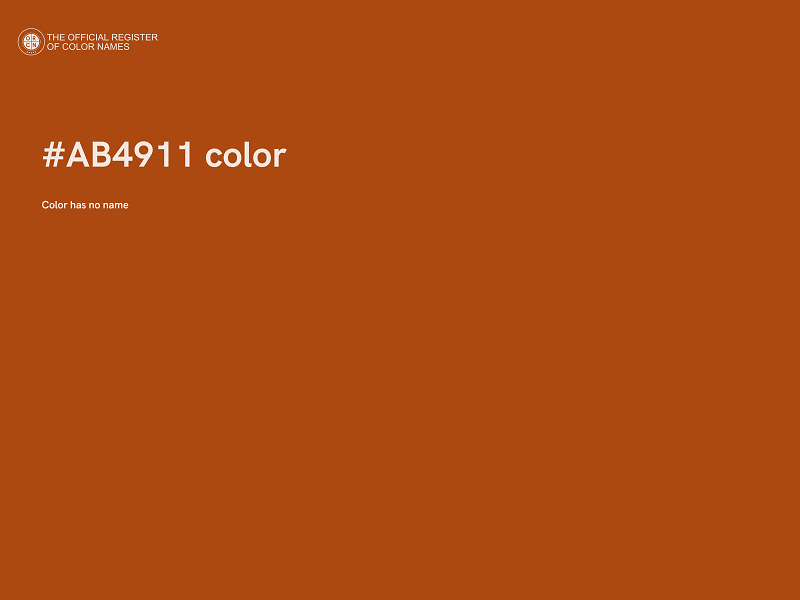 #AB4911 color image