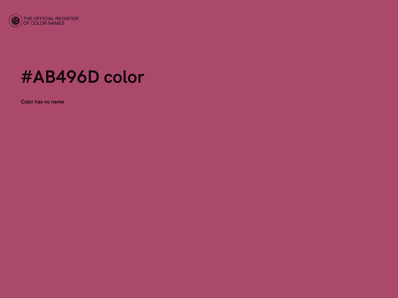 #AB496D color image