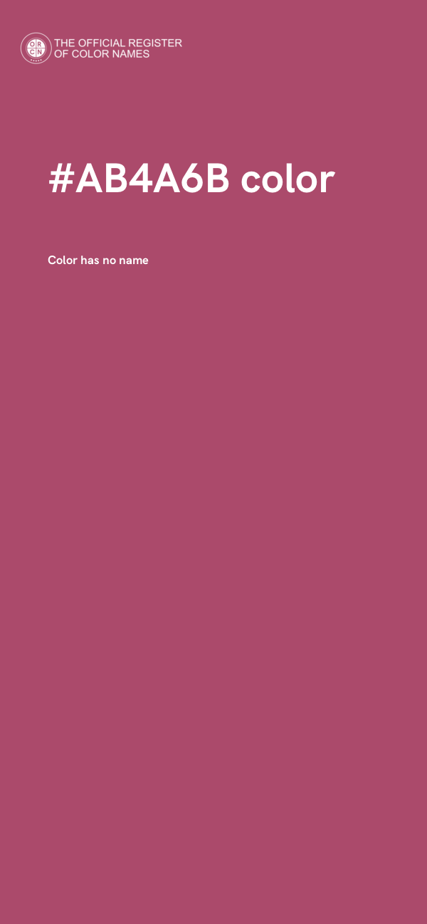 #AB4A6B color image