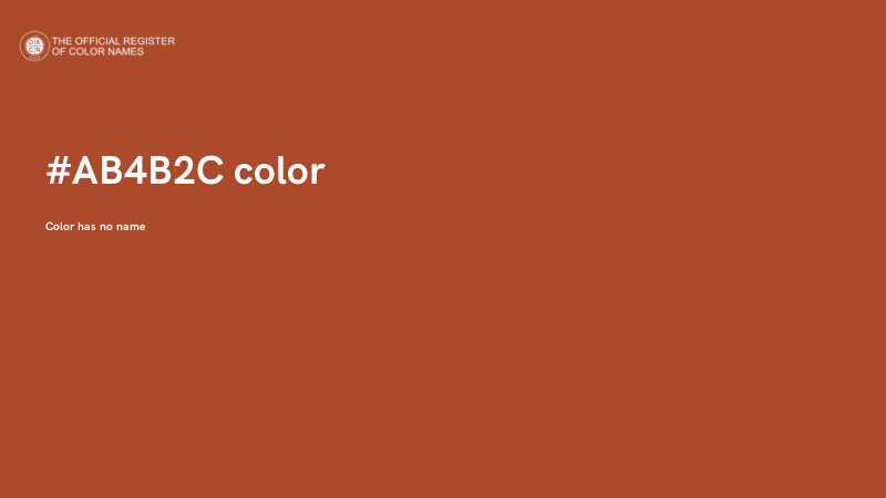 #AB4B2C color image