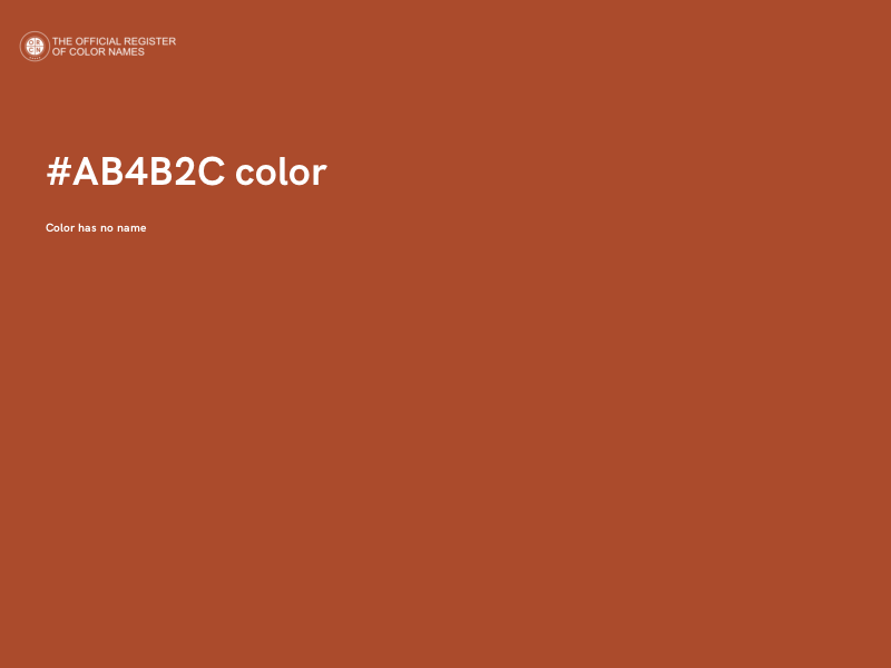 #AB4B2C color image