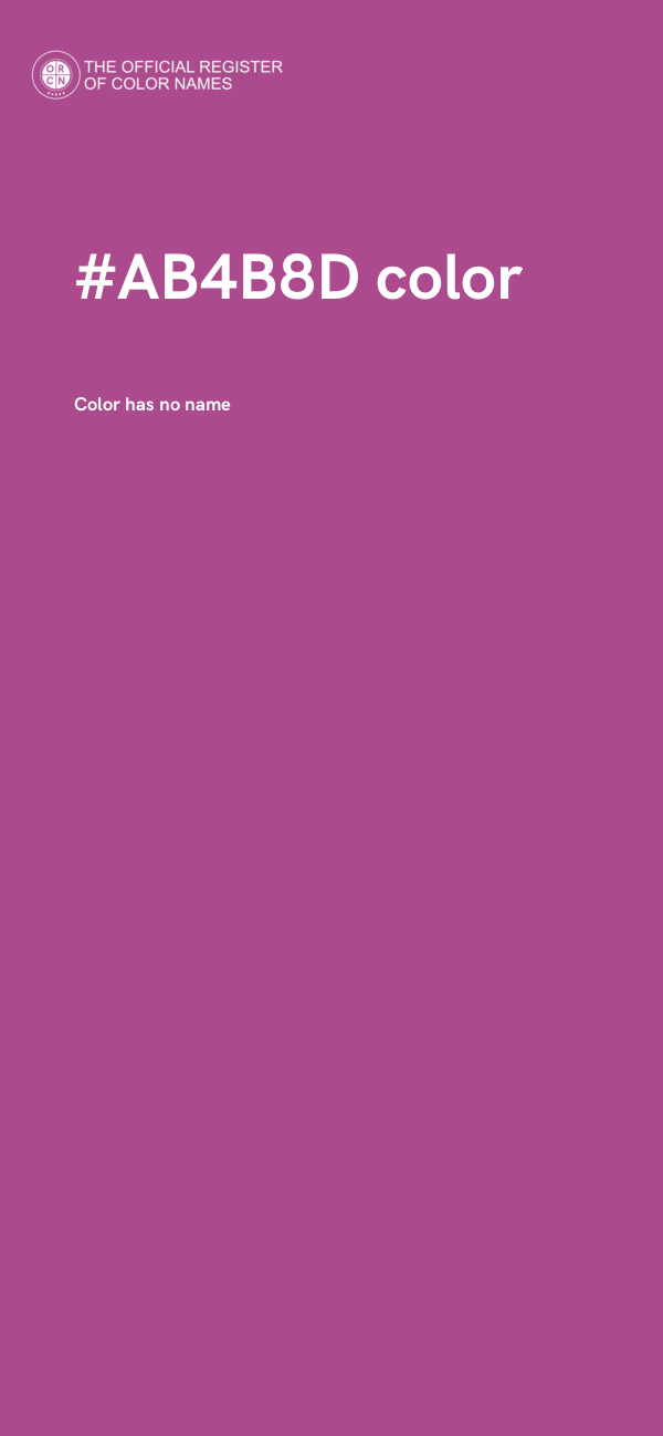 #AB4B8D color image