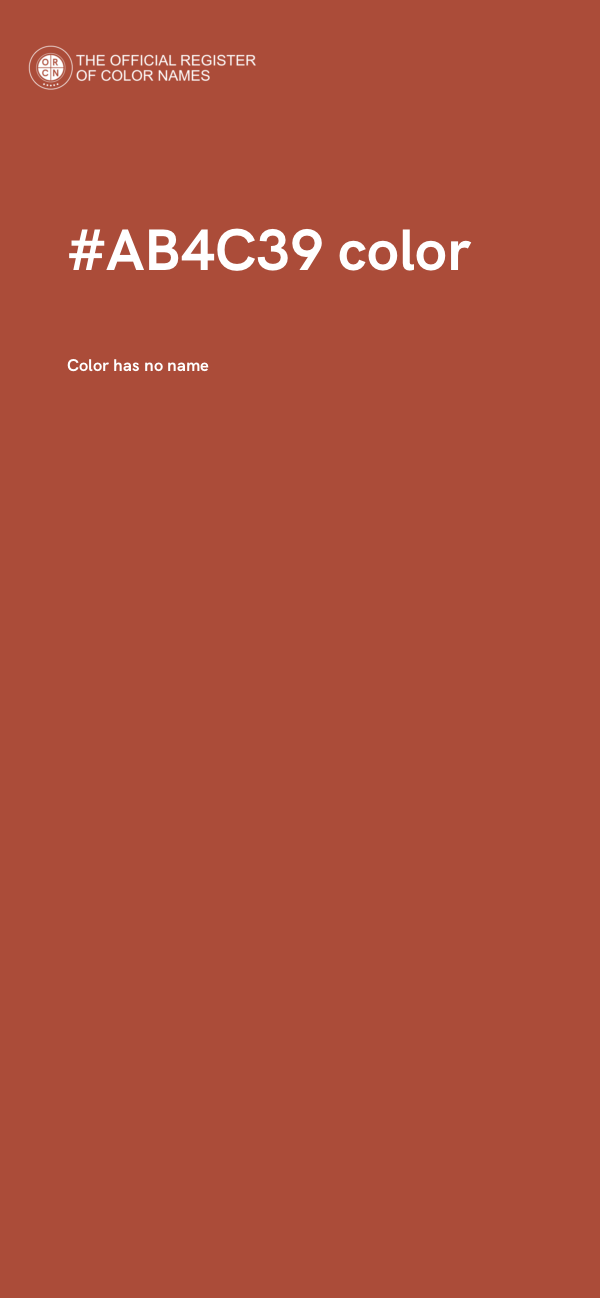 #AB4C39 color image