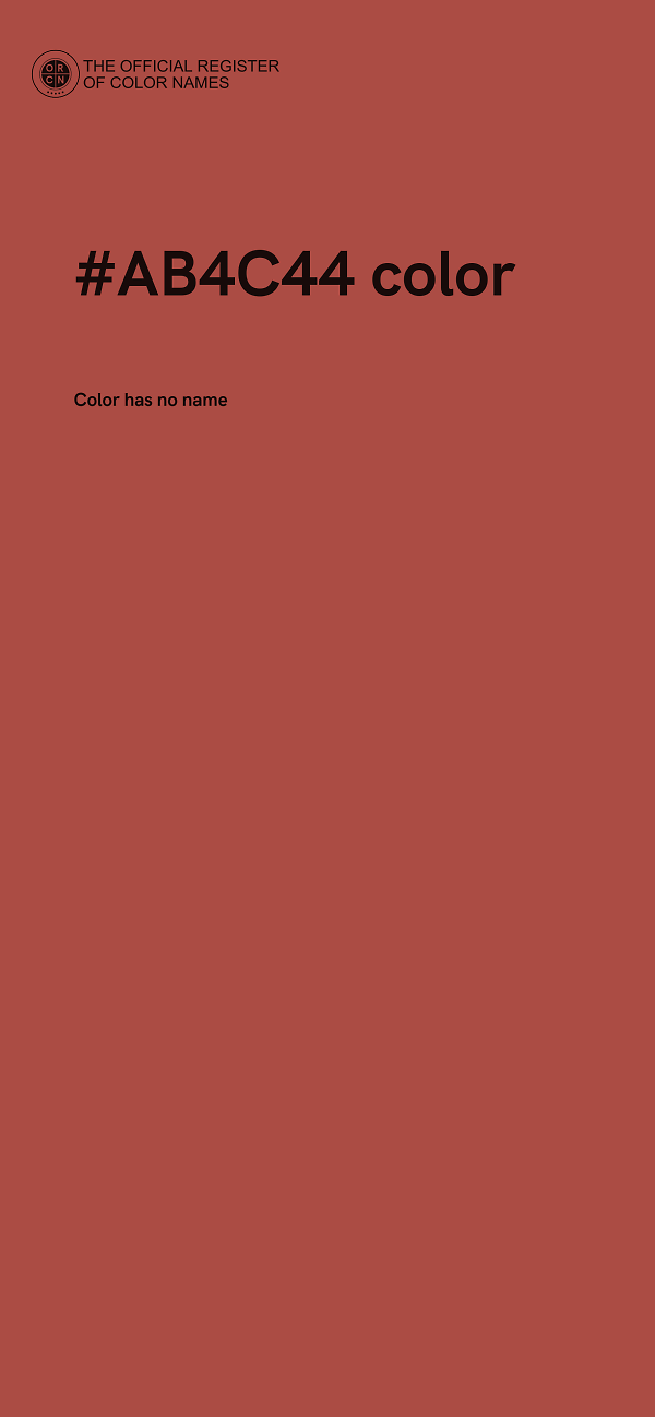 #AB4C44 color image