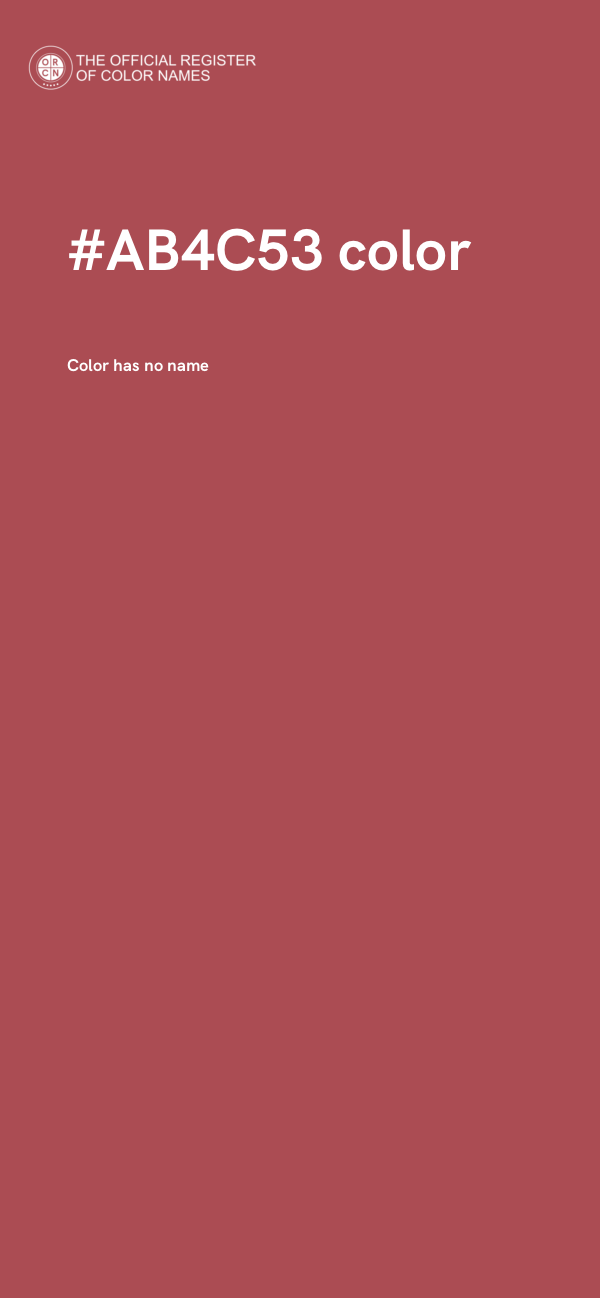 #AB4C53 color image