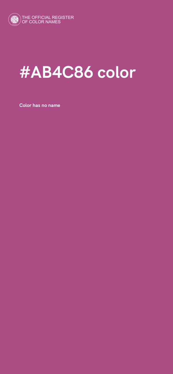 #AB4C86 color image