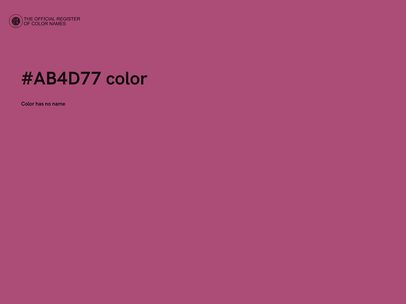 #AB4D77 color image