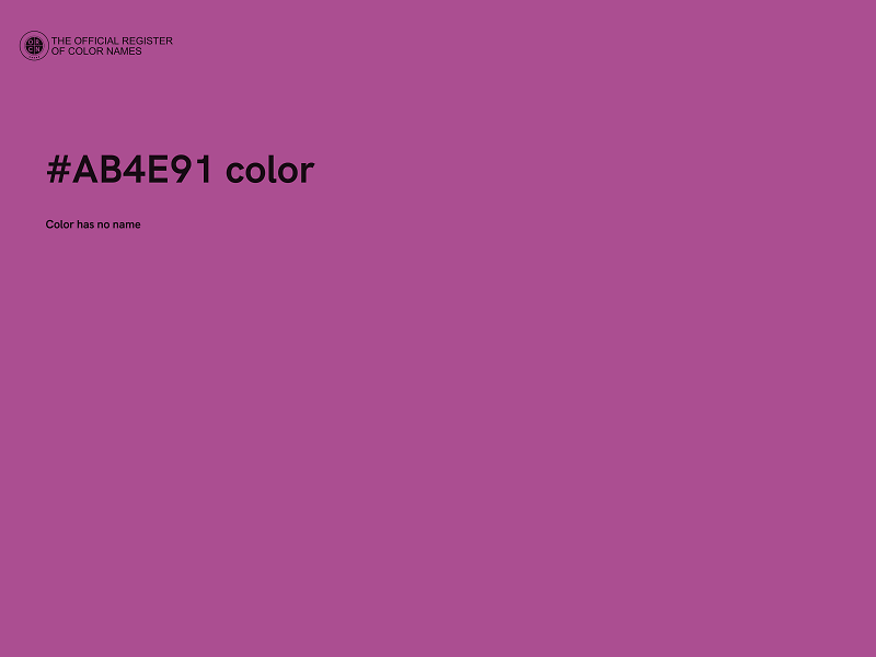 #AB4E91 color image