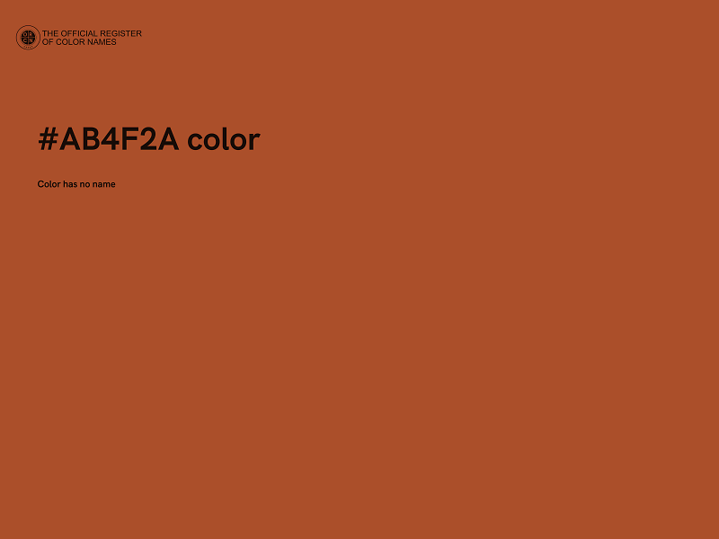 #AB4F2A color image