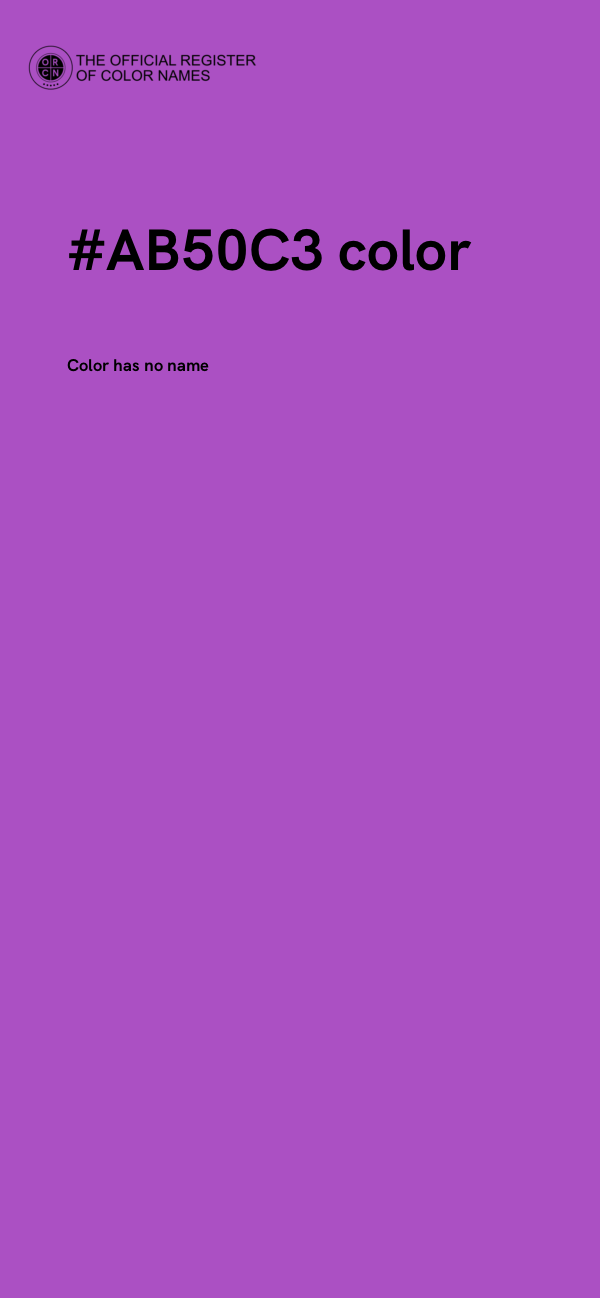 #AB50C3 color image