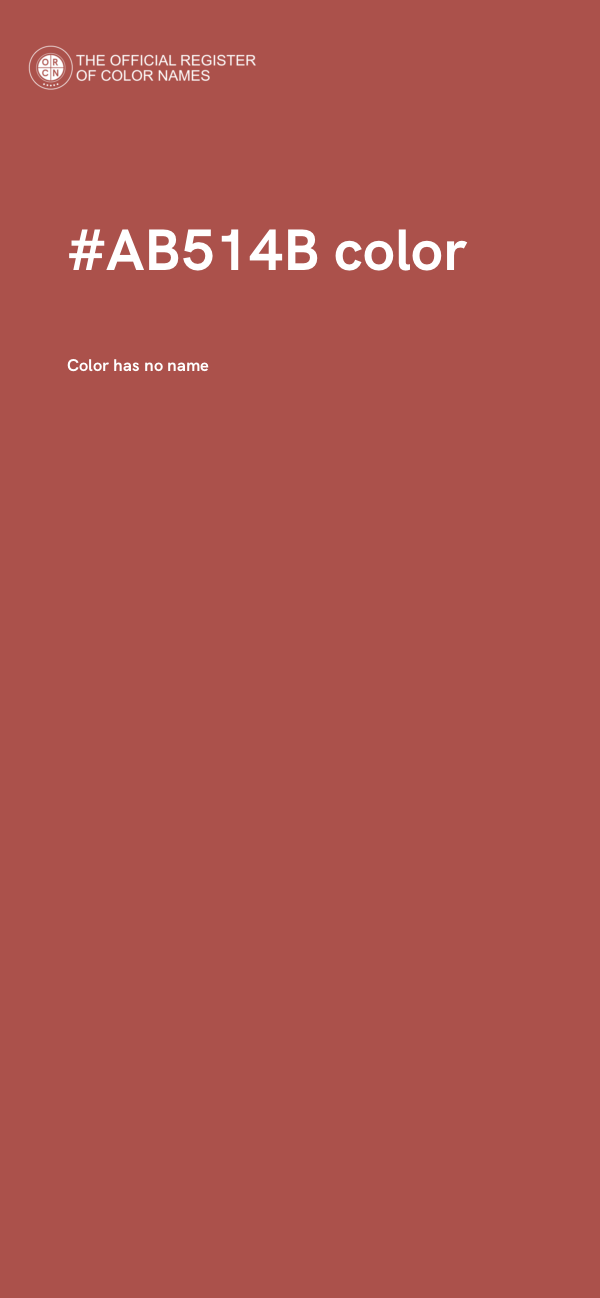 #AB514B color image