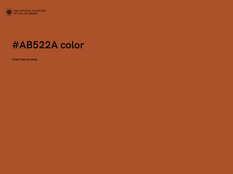 #AB522A color image